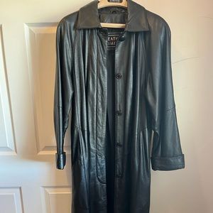 Black Leather Trench coat